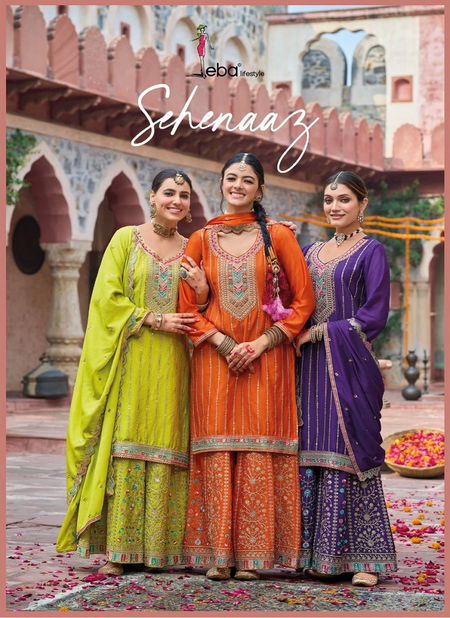 Sehenaaz By Eba Chinon Embroidered Ready Made Suits Suppliers In India Catalog